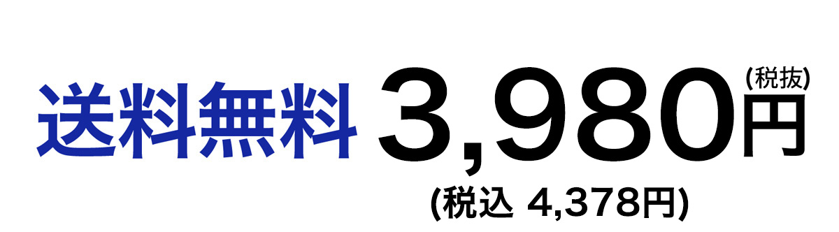 送料無料　税抜き4,980円　税込5,478円